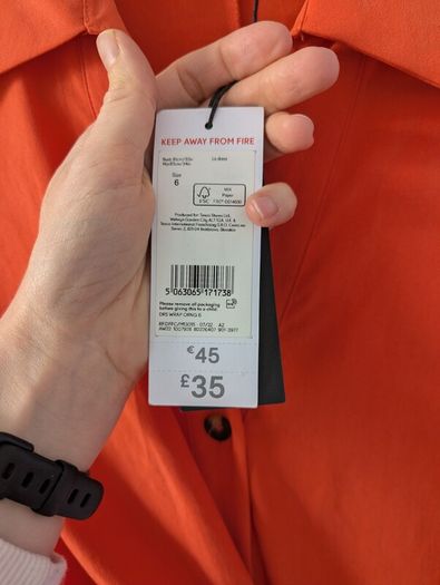 FW Bridge F&F Orange Front Tie Dress Size 8