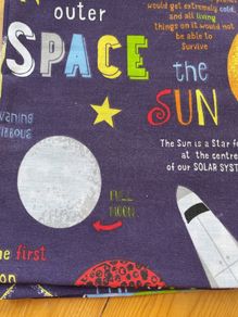 Single duvet and matching fitted sheet Space Moon