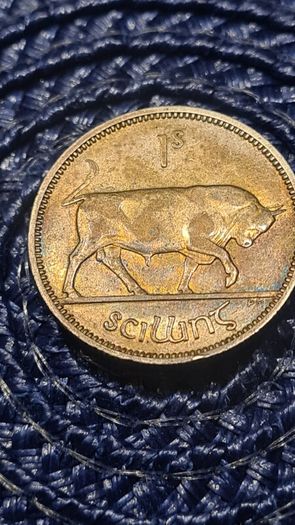 IRISH 1939 silver shilling