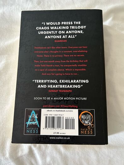 The knife of never letting go book