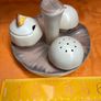 MId Century Modern Carlton Ware Mushroom Cruet Set Image 2