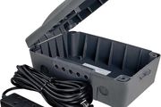 Masterplug WBXBFG10B-MP Weatherproof Electric Box for Outdoors with Four Socket 10 Metre Extension Lead, 351 x 220 x 126.5 mm, Dark Grey