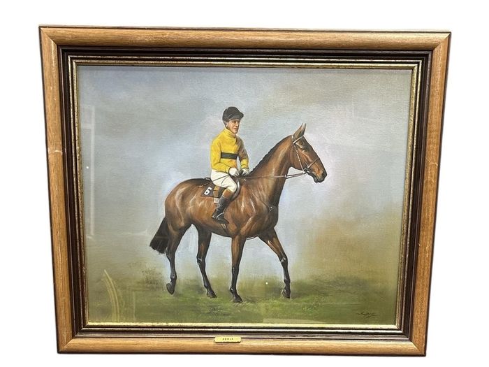 Soloman Hane portrait of Arkle & Pat Taaffe