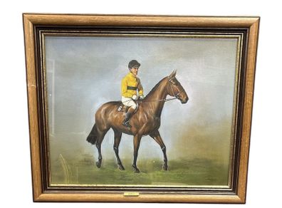 Soloman Hane portrait of Arkle & Pat Taaffe