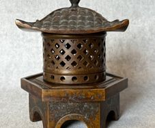 Antique Chinese Bronze Pagoda Latern/Incense Burner