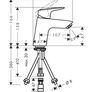 hansgrohe Logis Single Lever Basin Mixer 70 For Vented Hot Water Cylinders with Push-Open Waste - 71074000 Image 2