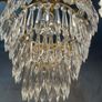 FLAS SALE ! WAS 850 NOW 650 ! Beautiful French Brass & Crystal Chandelier. Image 7