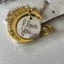 Necklace - I love you.... to the moon & back | Golden, Silver Image 5