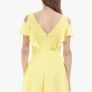 BNWOT VILA Lemon yellow flowy shift dress size 10 Image 2