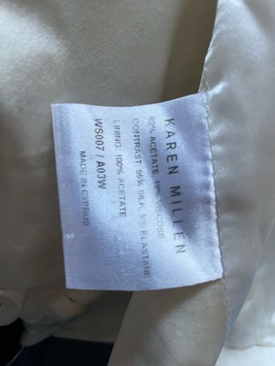 Waistcoat halterneck top  Karen Millen elegant occasion cream size 10