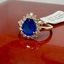 Diamond LUXURIANT Premium Vietnamese Cobalt Blue Spinel and Lab Grown Diamond Ring Image 5