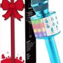 MULTIPLE COLOURS AVAILABLE Microphone for Kids Adults, Wireless Bluetooth Microphone with Flashing Colorful LED Lights Portable Speaker Karaoke Machine, Home KTV Player Support Android & iOS Devices for Party Singing Image 3