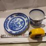 Antique 1930 small coffee cup and saucer Indian Tree China Image 3