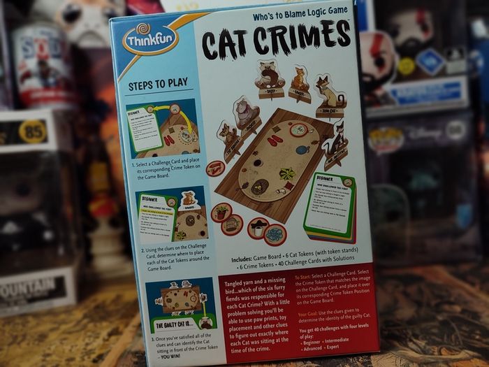 Cat Crimes ! Whos to Blame Logic Game ! Mensa Mind Games Finalist !