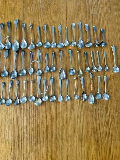 Antique Small Condiment Spoons x 66