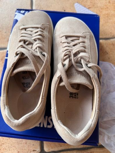 Birkenstock Brand New Bend Low Sandcastle Suede Leather Shoes Size 38