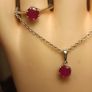 Sterling Silver Natural Ruby 4 piece Jewellery set Image 10