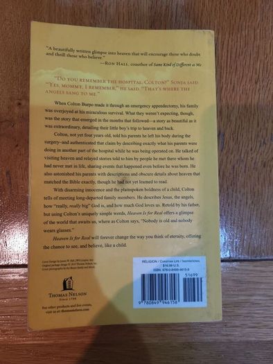 Heaven Is For Real Book Paperback