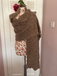 shawl handmade crochet shawl or throw