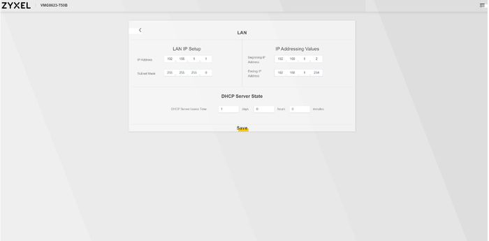 zyxel vmg8623 router