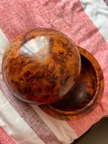 Moroccan Thuya Wood Round Storage