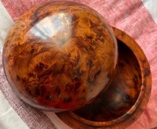 Moroccan Thuya Wood Round Storage