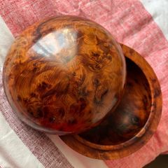 Moroccan Thuya Wood Round Storage