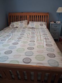 King size solid wood bedframe