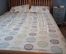 King size solid wood bedframe