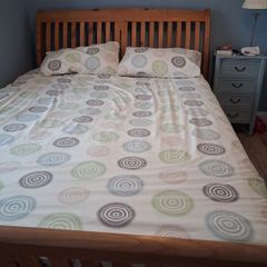 King size solid wood bedframe