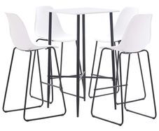 5 Piece Bar Set Plastic White