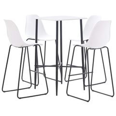 5 Piece Bar Set Plastic White