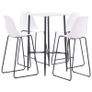 5 Piece Bar Set Plastic White Image 5