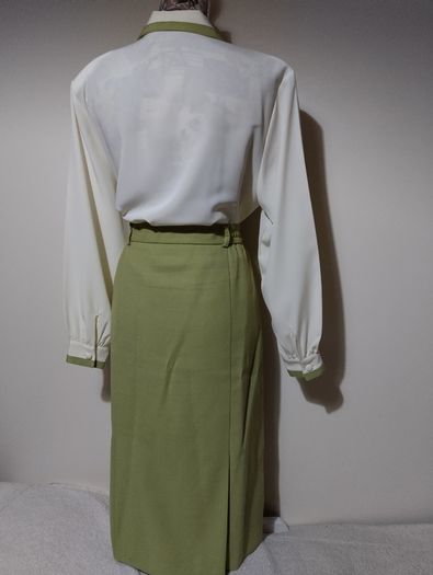 Jacques Vert Designer 3 Piece Outfit, part wool Jacket, Skirt and Blouse set
