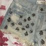 Abercrombie and Fitch denim shorts with diamantes Image 2