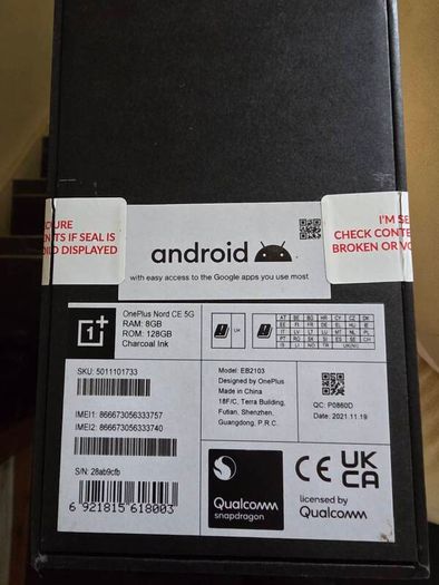 Nord One Plus Android smartfone