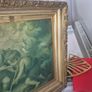 Beautiful Antique Style Framed Print Los Ninos de la Concha by Murillo  Ornate Gold Gilt Frame 1 half ft Sq Image 2
