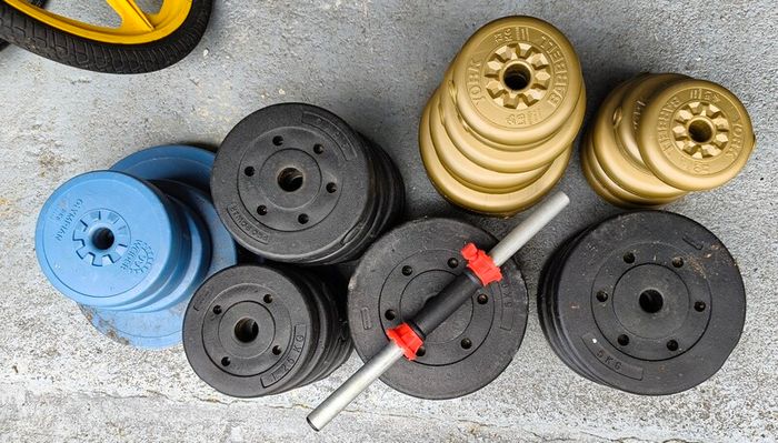 Squat Rack and Weights