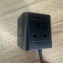 Cube Extension Lead with USB Ports-Black Image 3