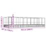 Aviary with Extension Silver 932x307x212 cm Steel Image 8