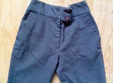 Girls Grey School Trousers.  Age 9-10