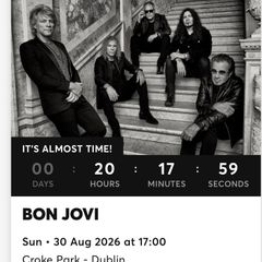 Bon Jovi x2 Low 329 Row DD seats