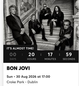 Bon Jovi x2 Low 329 Row DD seats