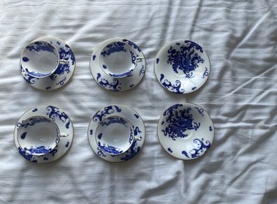 Royal Worcester cups x 4 and saucers x6