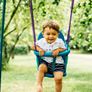 Comfortable 2 in 1 Metal Garden Swing Set adjustable child swing seat with injection moulded seats Image 6