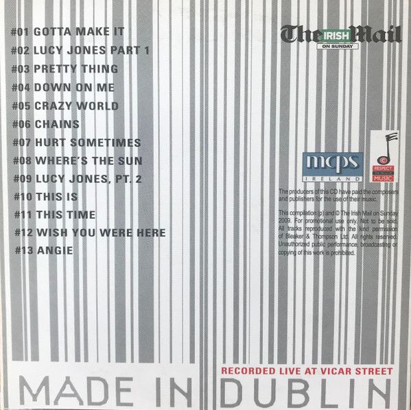 Aslan Made In Dublin Promo CD