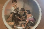 Vintage Decorative Plate of Children Playing