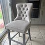 Two high Stools beige colour Image 4