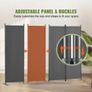 Room Divider, 4 Panel Room Dividers and Folding Privacy Screens, Fabric Partition Room Dividers for Office, Bedroom, Dining Room, Study, Freestanding, Light Gray Image 6