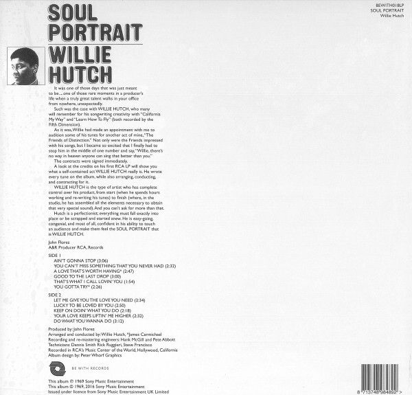 Willie Hutch: Soul Portrait LP Limited Edition, Reissue